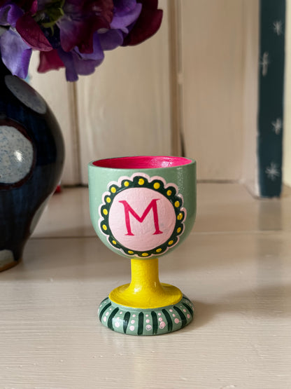 GREEN & YELLOW EGG CUP