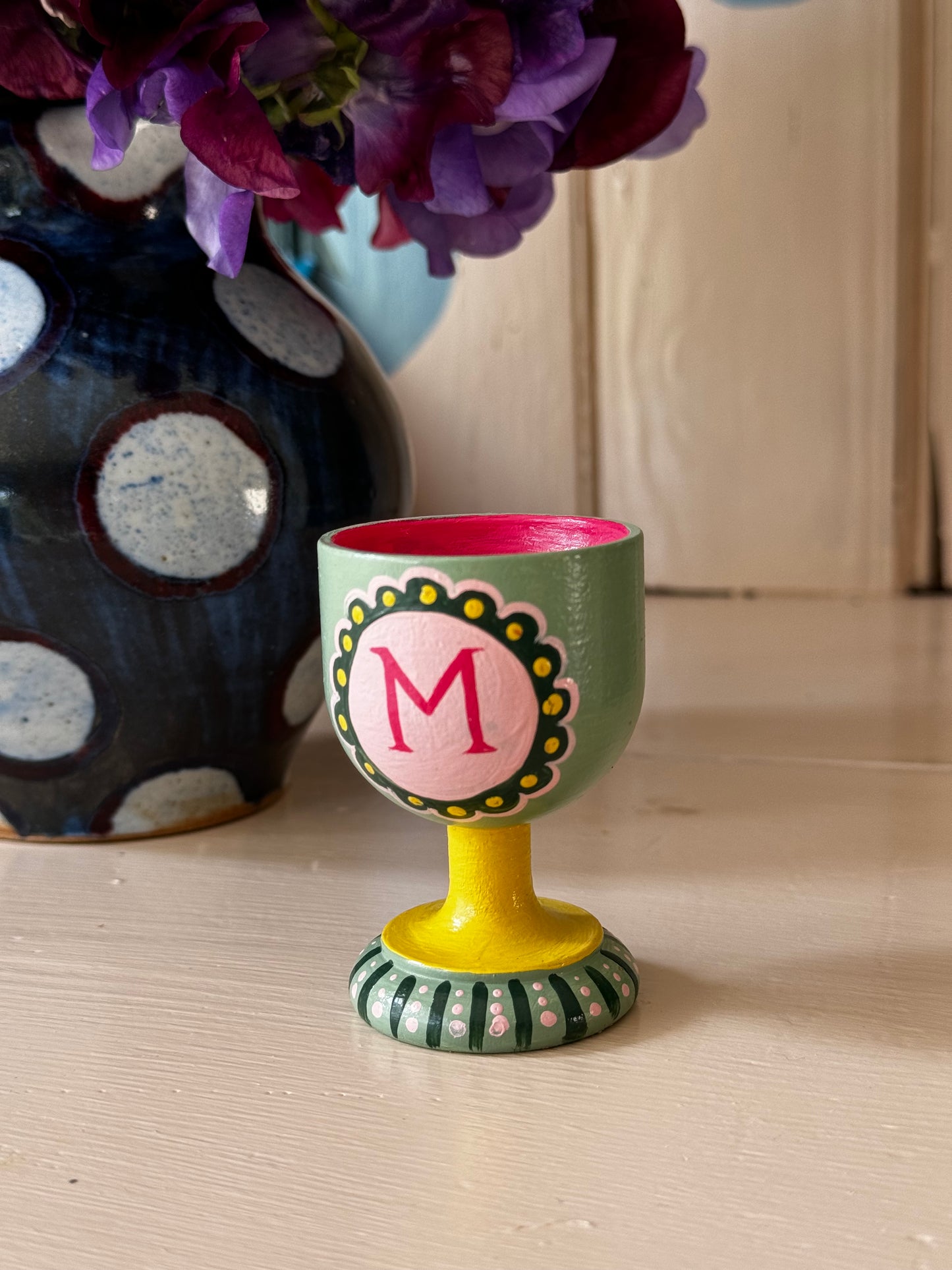 GREEN & YELLOW EGG CUP