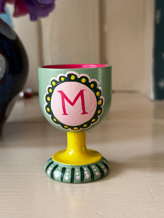 GREEN & YELLOW EGG CUP