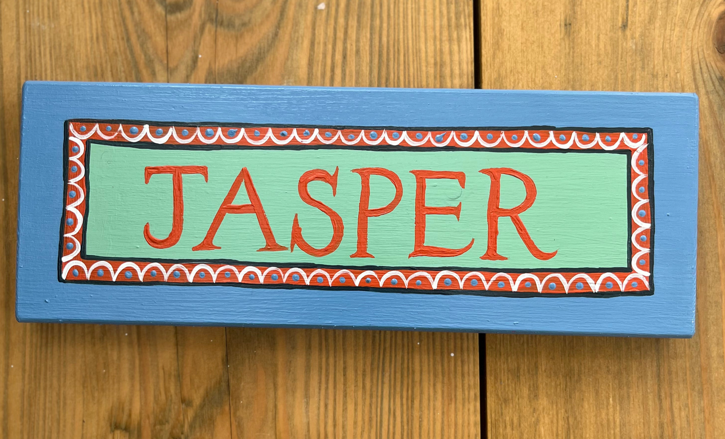 BLUE & GREEN - NAME PLAQUE